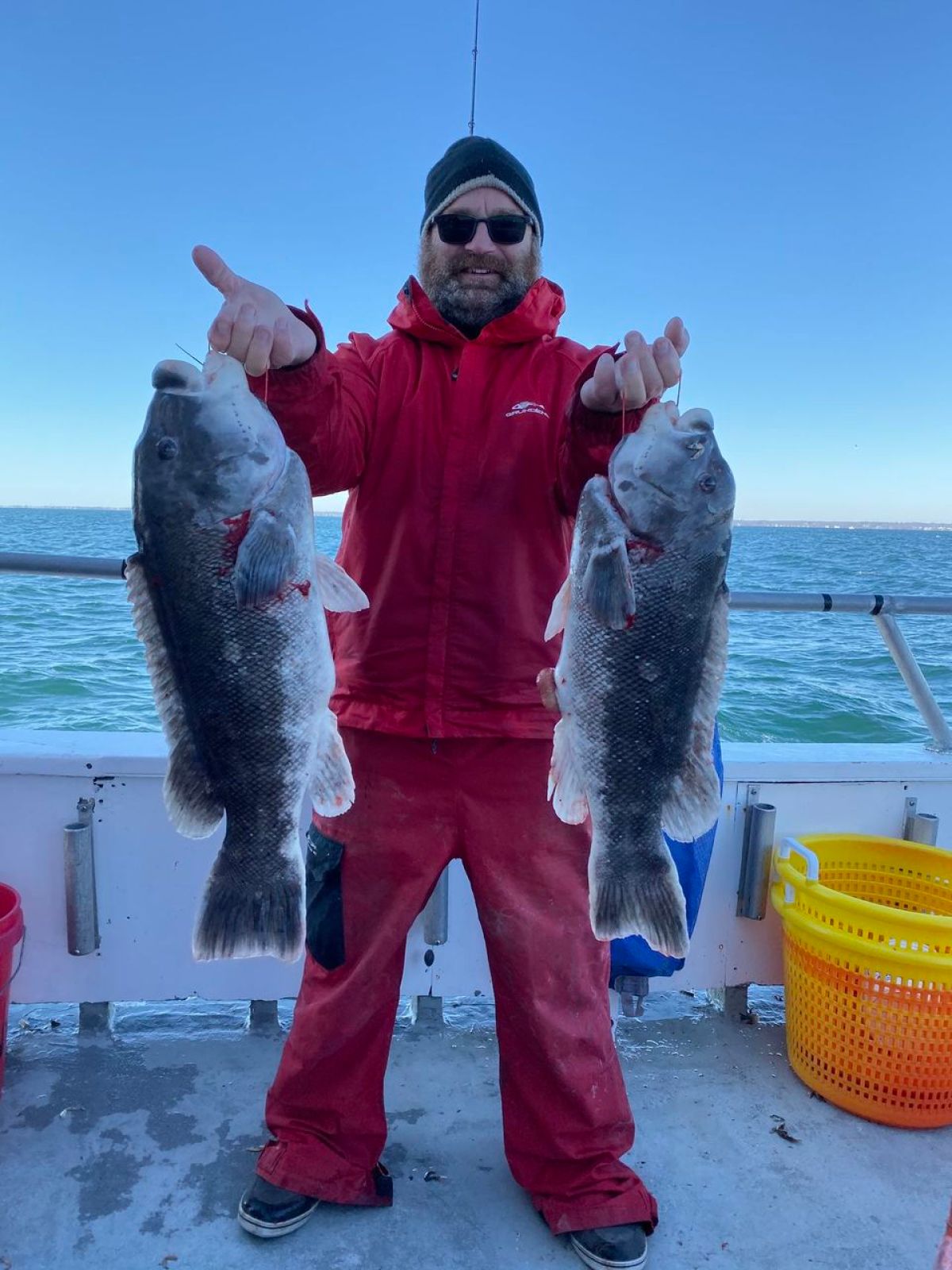 a person holding a fish